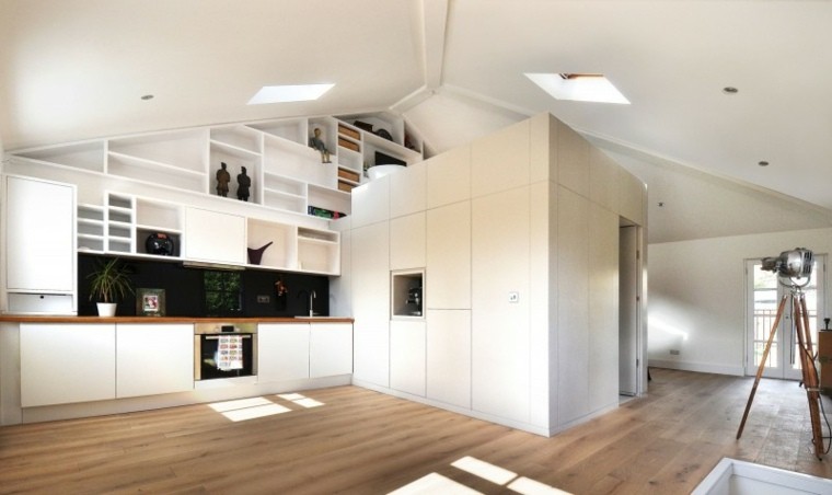 decoracion cocinas suelo madera amplia