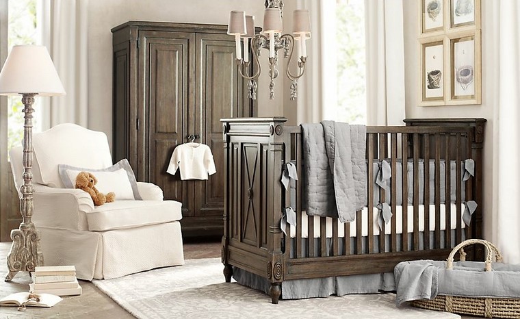 decoracion habitaciones de bebe cesto butaca comoda moderna