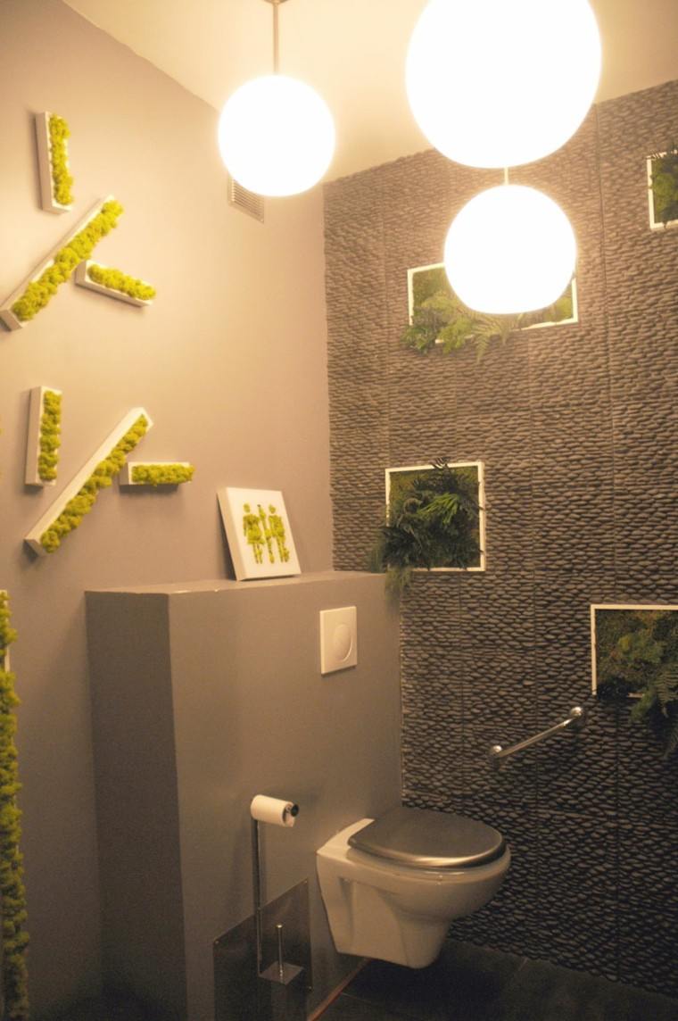 decoración de interiores habitación bano plantas ideas