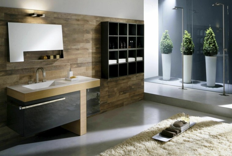diseño abierto baño tendencia moderno