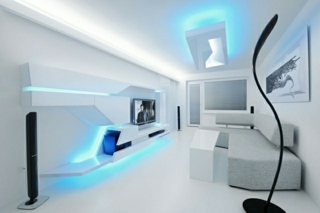 diseño futurista blanco casas modernas
