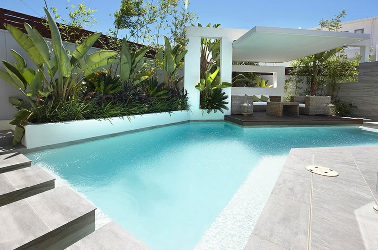 diseño jardines estilo tropical porche