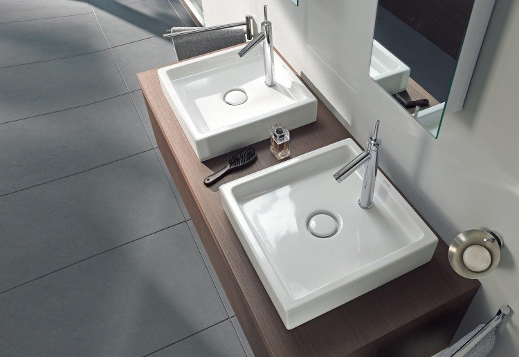 diseño lavabos moedrnos cuadrados encimera