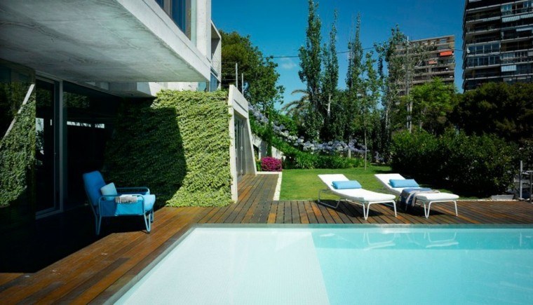 diseño modelos jardines piscina