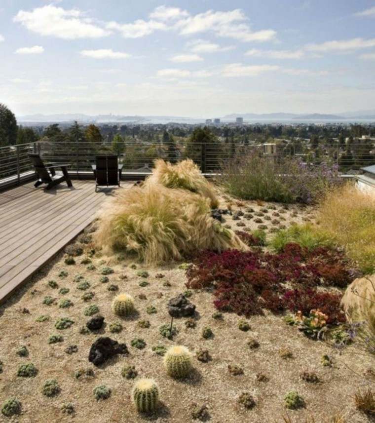diseño paisaje moderno secano terraza