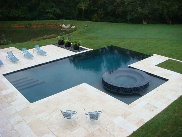 diseño piscina moderna jardin grande