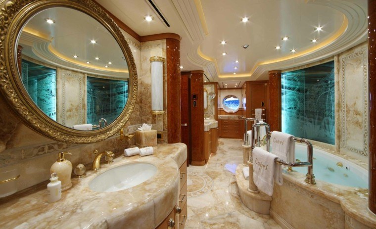 dorado baño decoracion espejo ovalado