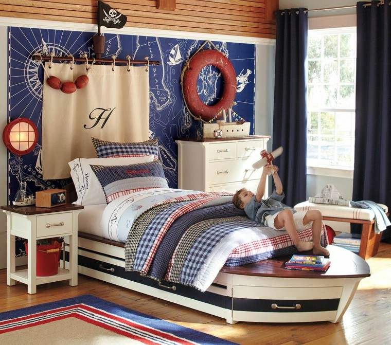 dormitorio chico decoracion cama barco ideas