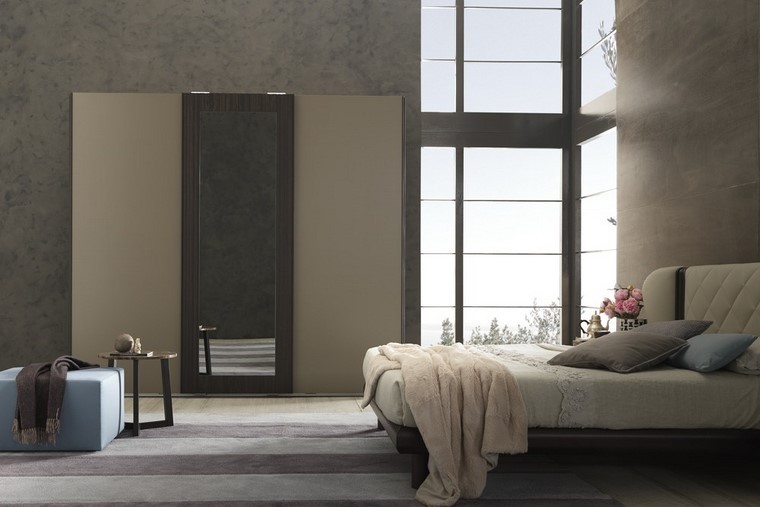 dormitorio estilo minimalista taburete mesa ideas