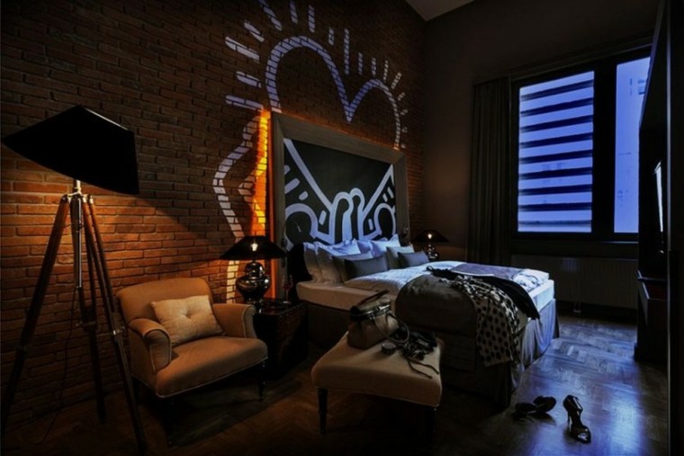 dormitorio pared dibujo romantico bonito ideas