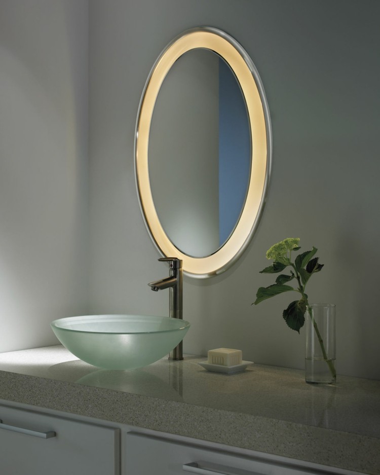 espejos iluminacion lavabo moderno marco
