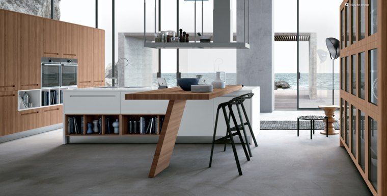 estilo minimalista cocina moderna isla ideas