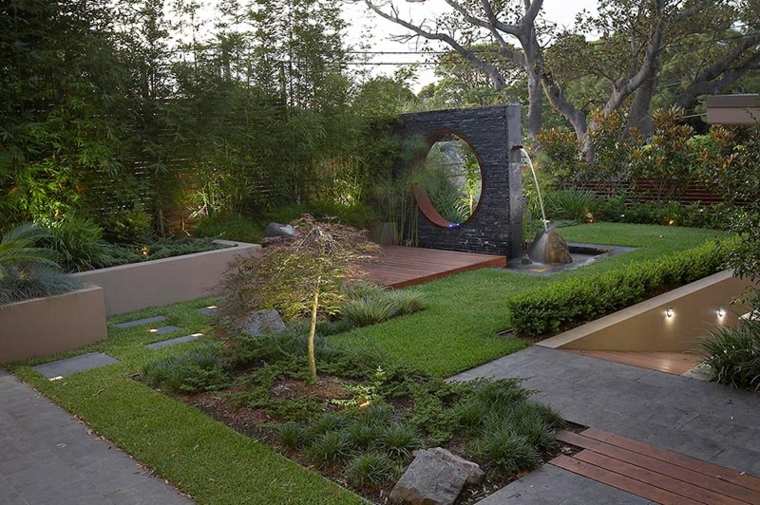 fuentes originales diseño moderno jardin
