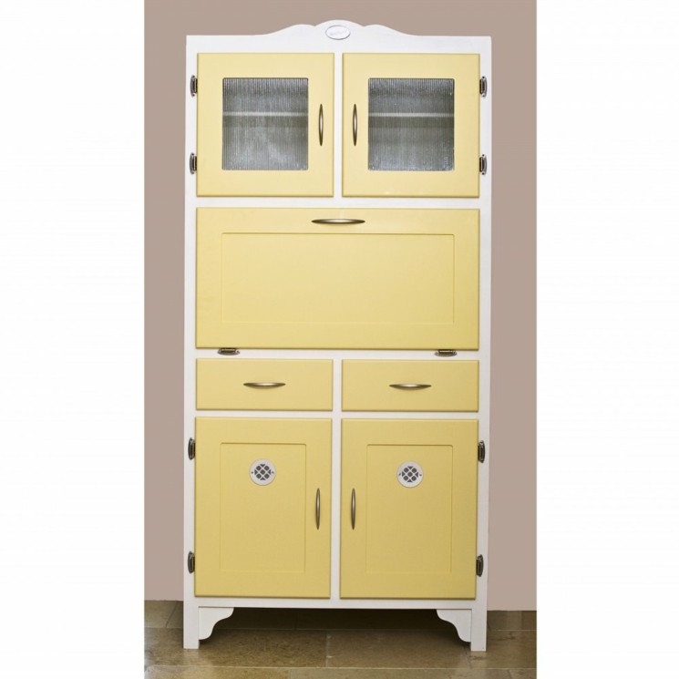 gabinete cocina color amarillo retro