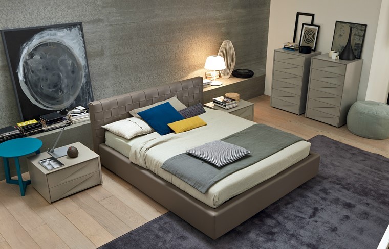 ideas para decorar dormitorios mesita azul moderno