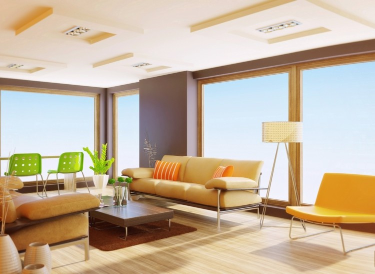 interior muebles colores casa silla