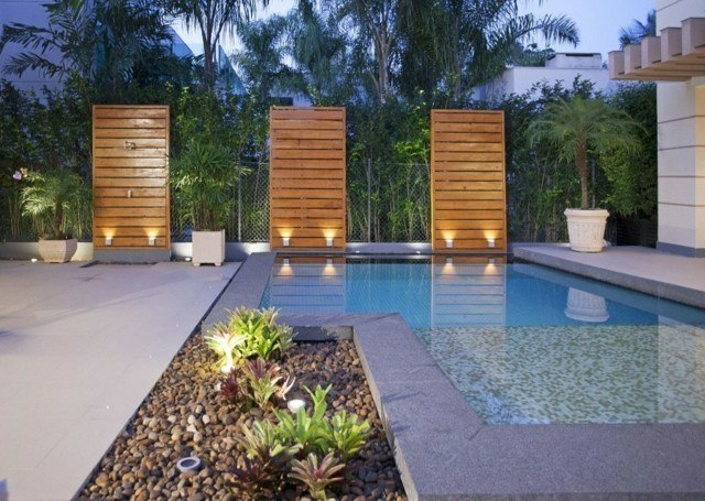 isla piscina diseño moderno