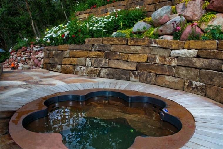 jacuzzi jardines metal terraza elevacion