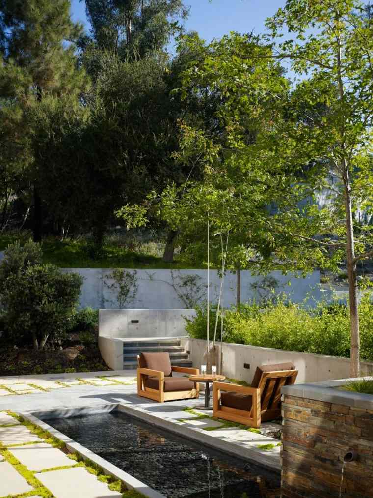 jardines diseño muebles exterior plantas cojines