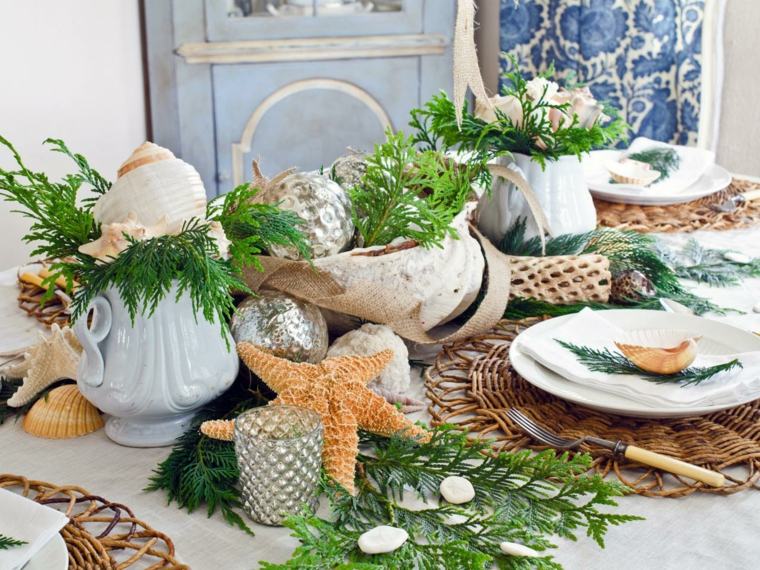 la mesa caracolas decoracion veraniega