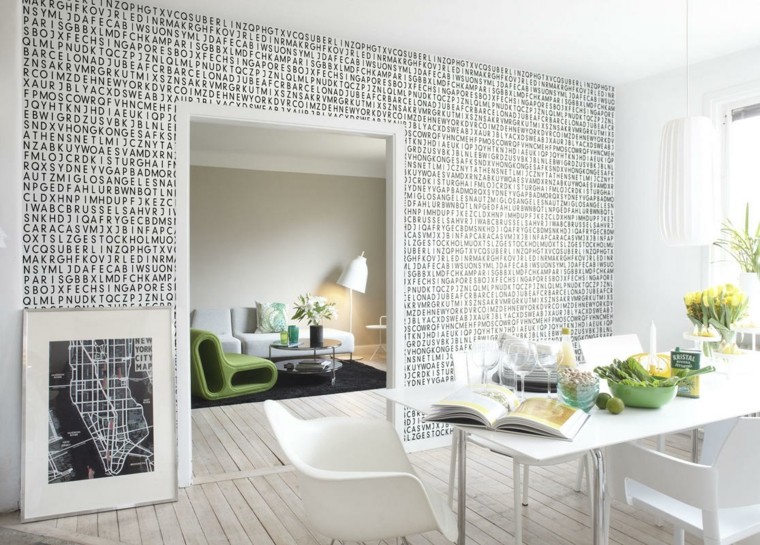 letras pared salon moderno apartamento ideas