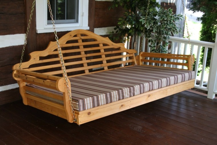 madera elegante amplio colgante rayas
