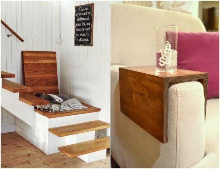 mesa madera reposabrazos sofa baul
