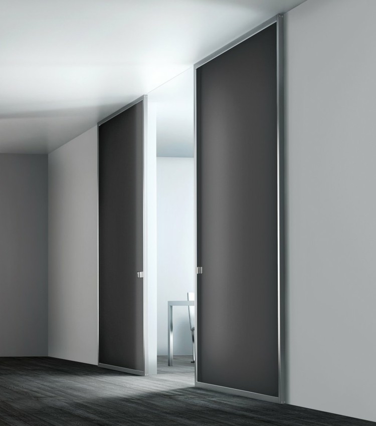 modernas elegantes gris metal luces