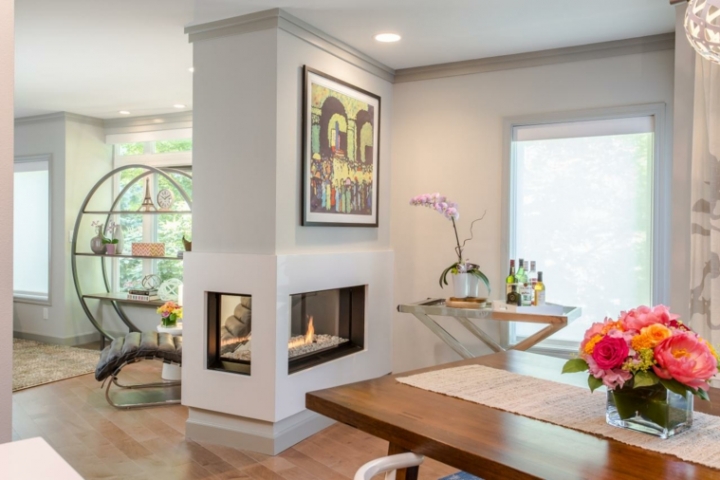 Chimenea diseño a dos caras- 50 ideas para entrar en calor.