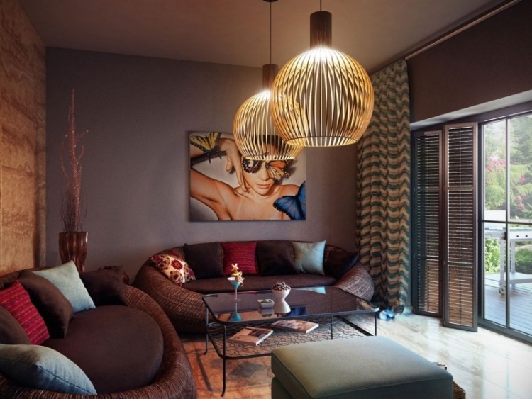 muebles de salón colores sofas rattan perfectas interiores ideas