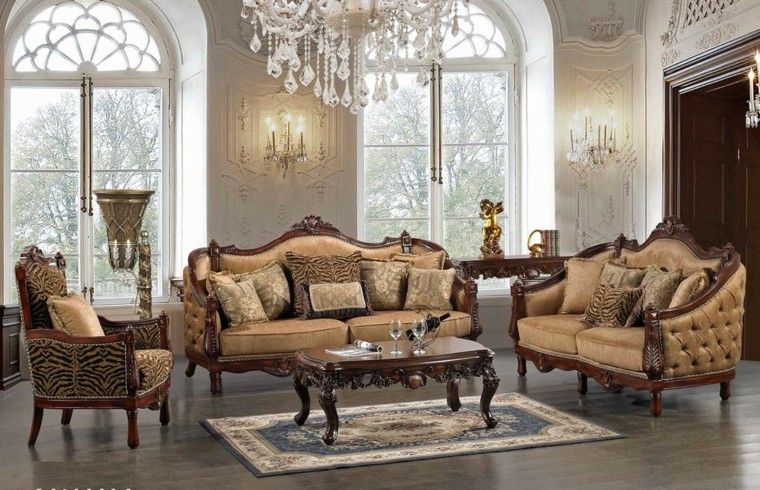 muebles de salón estilo victoriano elegante clasico ideas