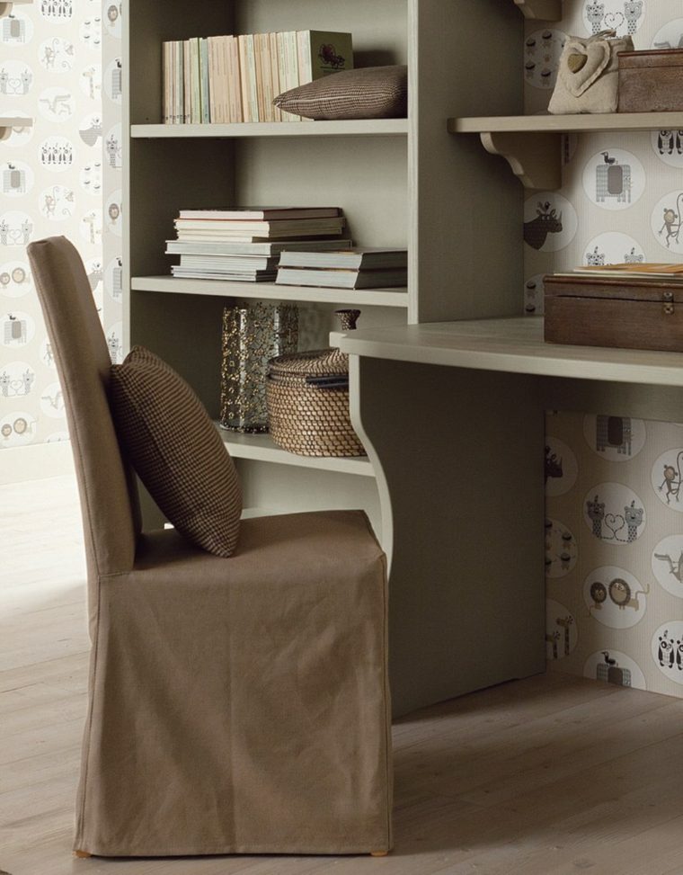 muebles escritorio madera color gris