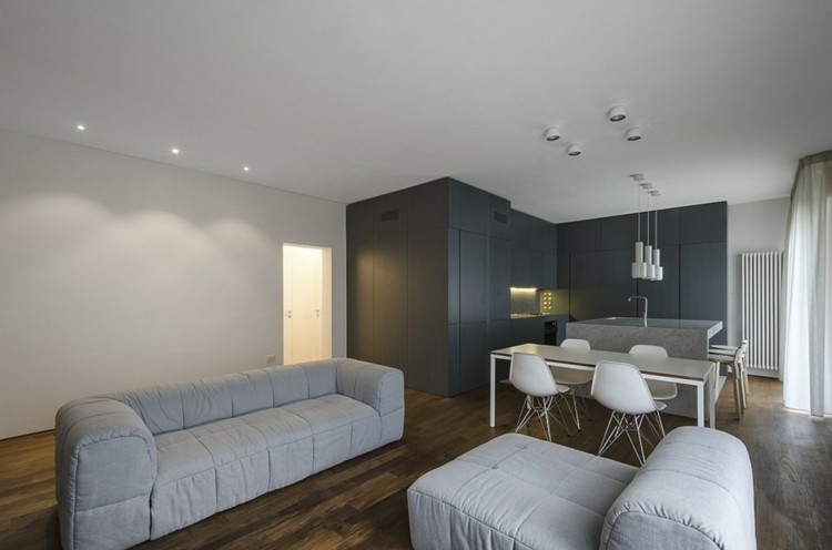 amplio mueble gris muebles interior led italiano lamparas