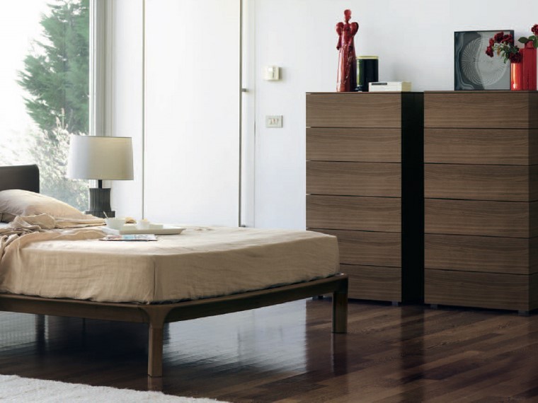 muebles madera figuras decorativas dormitorio ideas