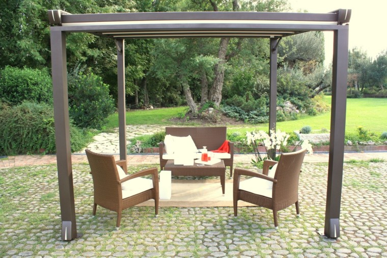 muebles ratan cesped bosque regulable