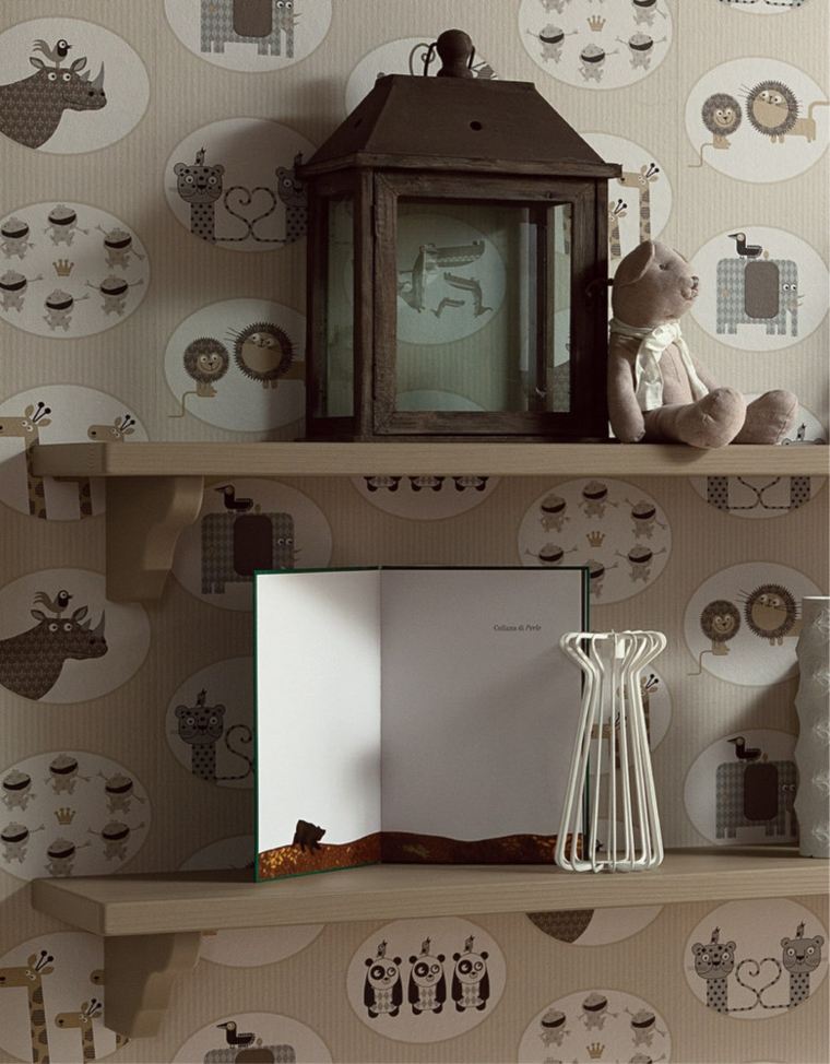papel pared pintado animales animados