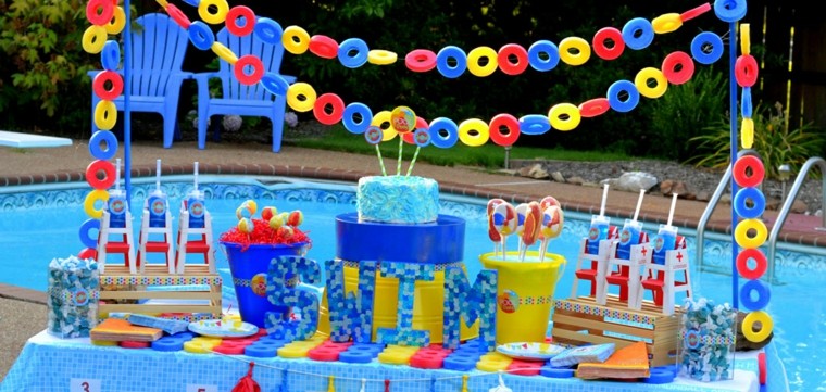 piscina fiesta creativo colorido piscina