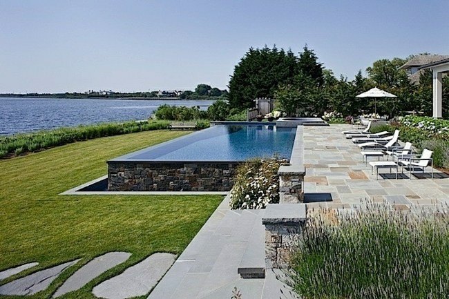 piscinas formas rectangulares vistas paisaje