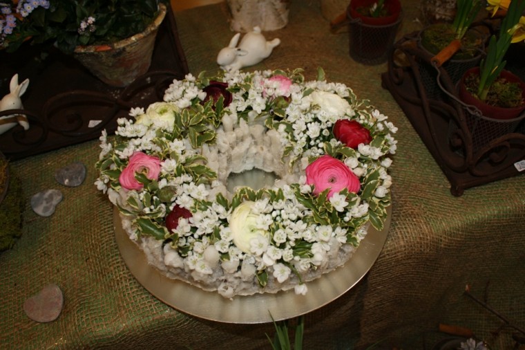 ramos de flores plato distintos colores ideas