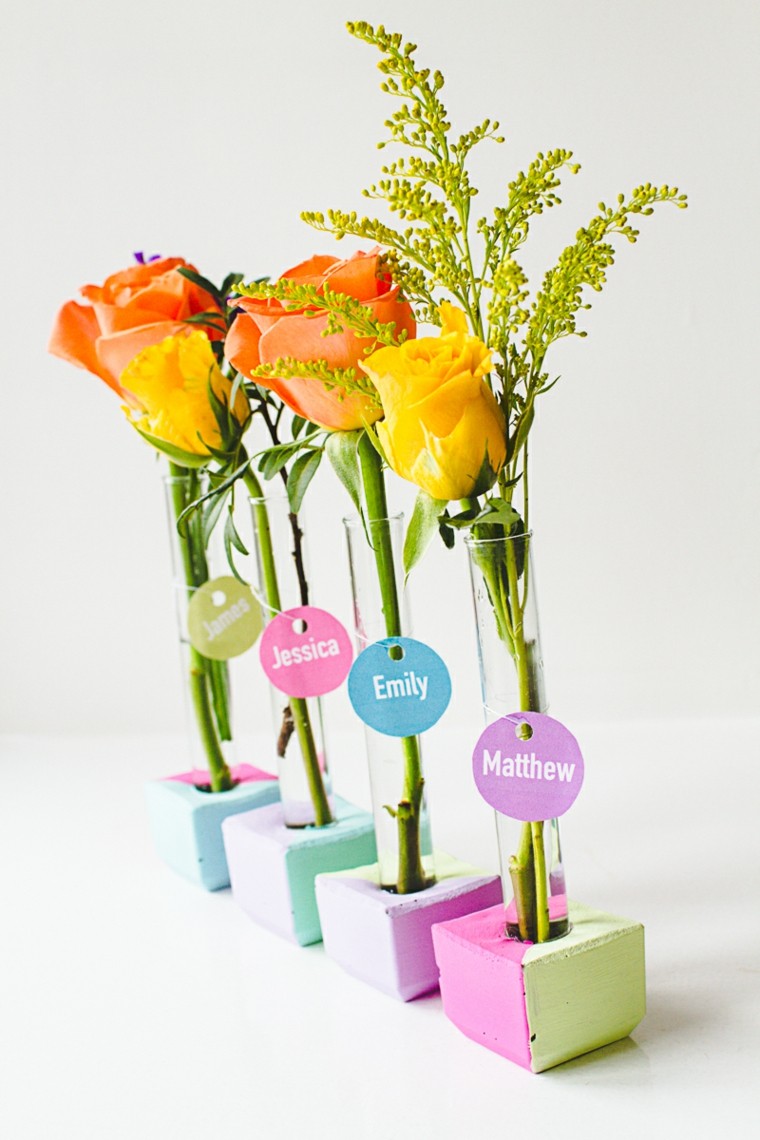 recipientes flores mesa nombres rosas ideas