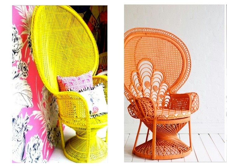sillas pavo amarillo naranja llaman atencion ideas