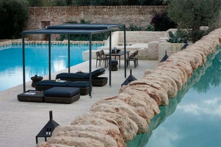 Tendencias terrazas modernas con muebles originales