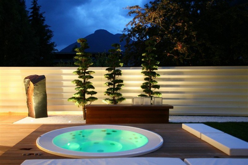 terraza jacuzzi diseño estilo zen