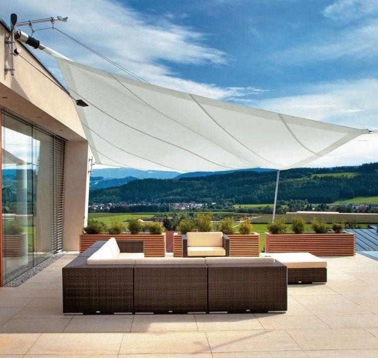 parasoles terrazas diseño moderno
