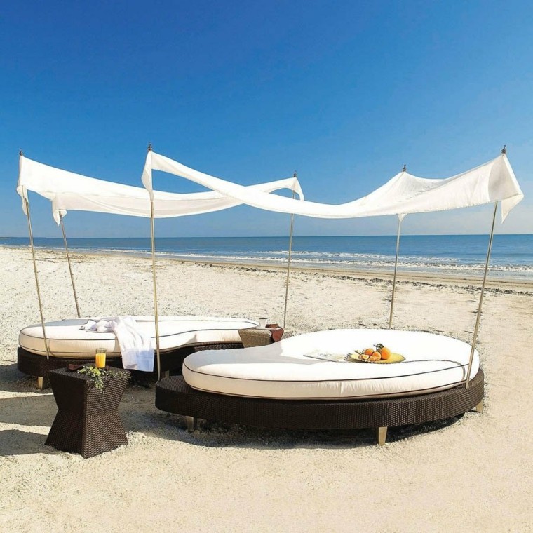 Mimbre y rattan para los muebles de jardín - 100 ideas