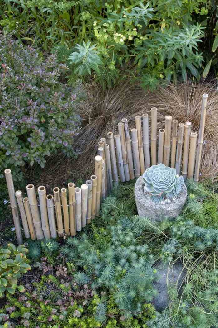valla empalizada palos cañas bambu