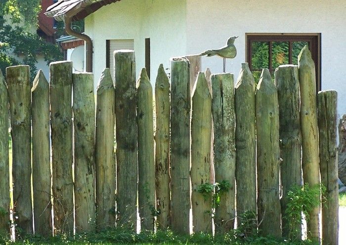 valla empalizada madera diseño rustico