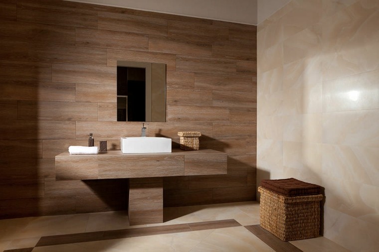 azulejos diseño atractivo acogedor baño