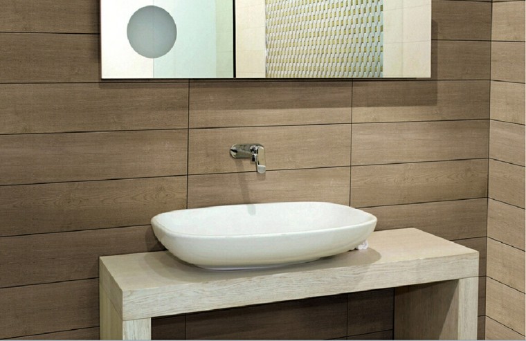 azulejos diseño imitacion lavabo madera