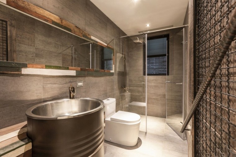 baño moderno al estilo minimalista con lavabo muy original banos estilo minimalista moderno lavabo original ideas